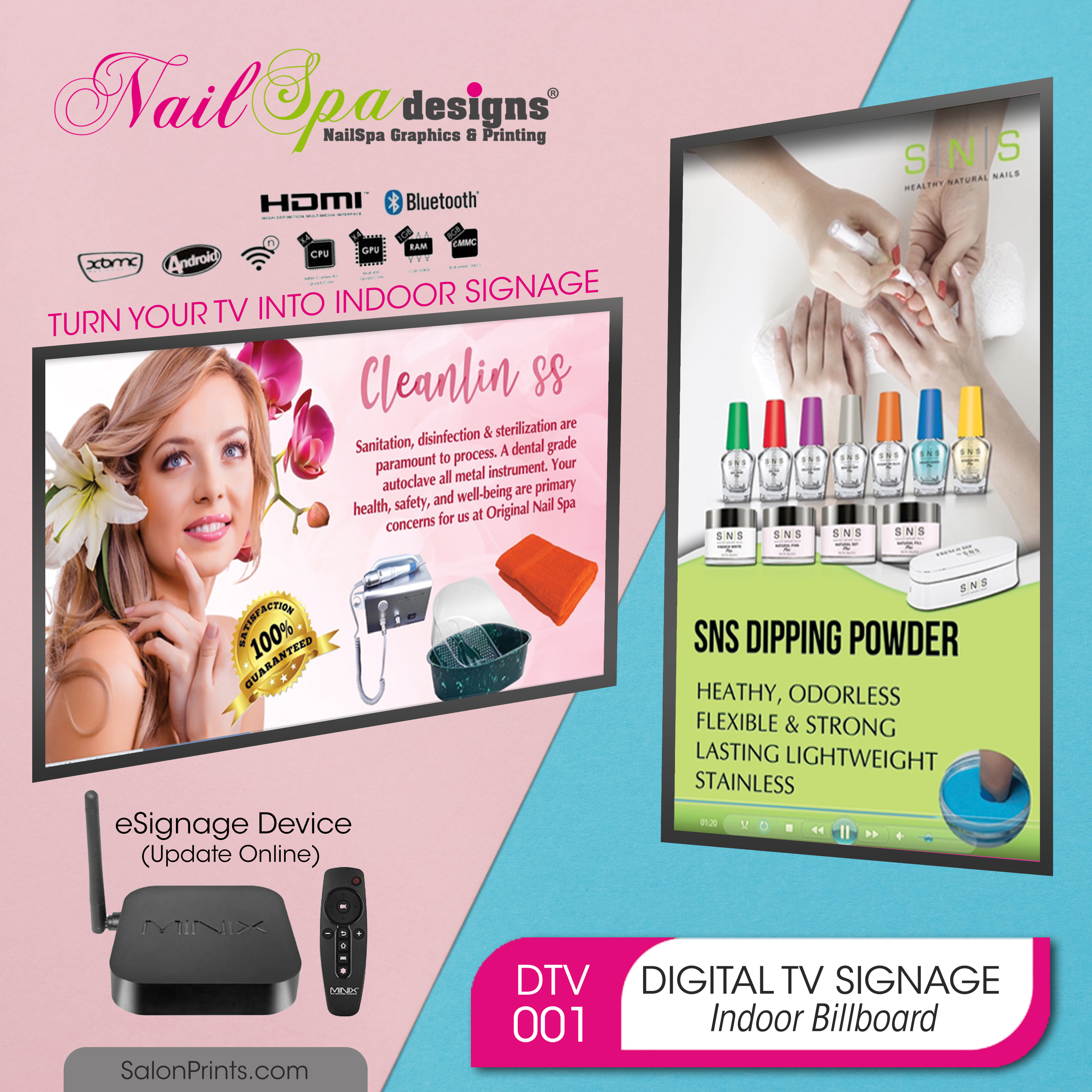 Digital TV Signage - Digital TV Menu - Indoor Signage NSD-DTV001