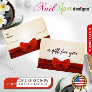 Deluxe Red Bow Gift Card Envelopes