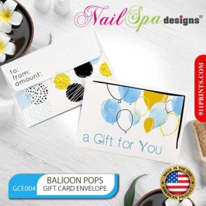 Balloon Pop Gift Card Envelopes
