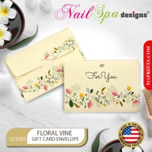 Floral Vine Gift Card Envelopes